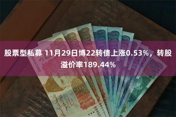 股票型私募 11月29日博22转债上涨0.53%，转股溢价率189.44%