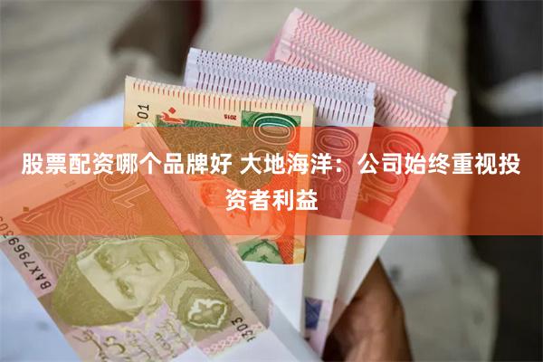 股票配资哪个品牌好 大地海洋：公司始终重视投资者利益